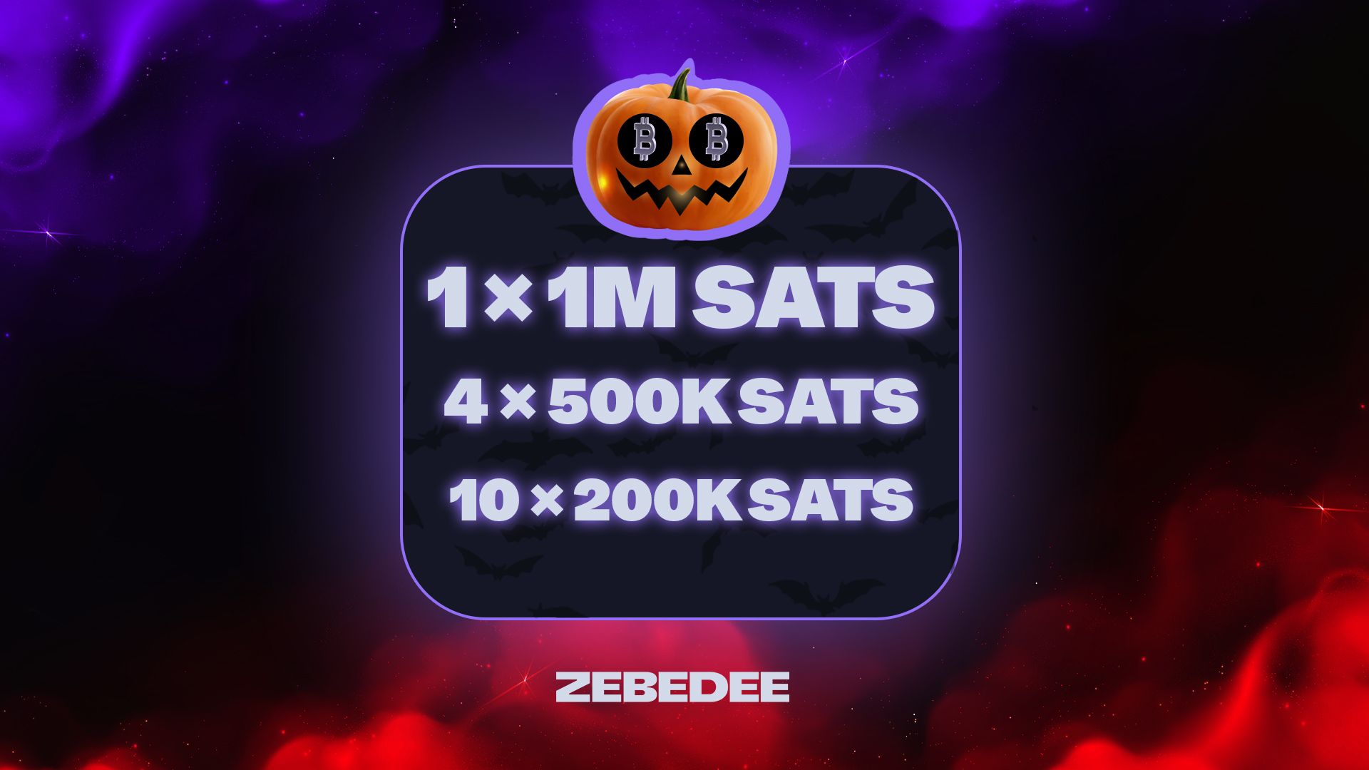 ZEBEDEE Happy Halloween Haunt – 5 million sats in prizes.